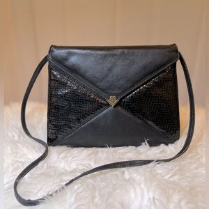 Etienne Aigner vintage handmade black crossbody purse. Great used condition